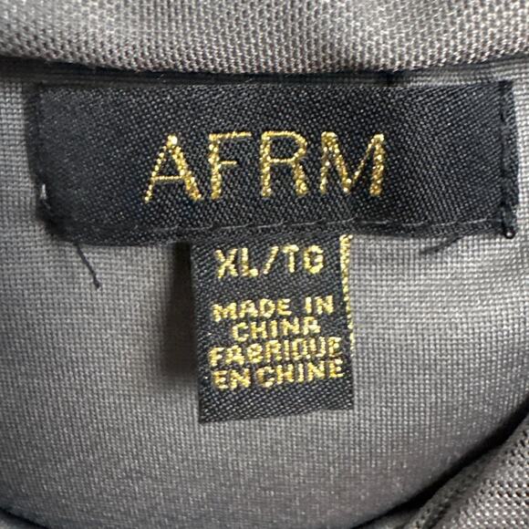 AFRM Maxine Ruched Off the shoulder bodysuit Feather Print Size XL NWOT - Picture 8 of 10